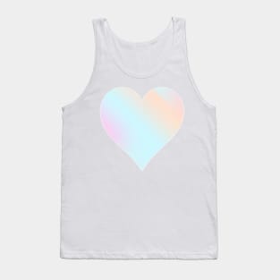 Pattern of holographic hearts on lavender purple Tank Top